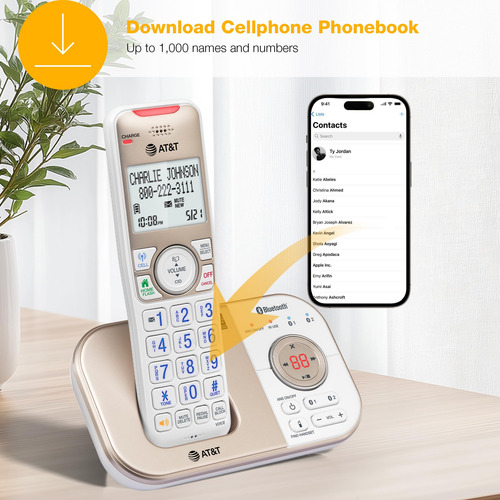 Teléfonos Fijos At&t Con Contestador Automático Dect 6.0 3 M