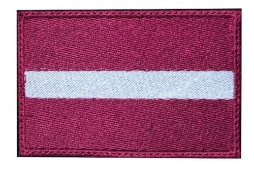 Bandera De Letonia Parche Bordado 9x6 Cm