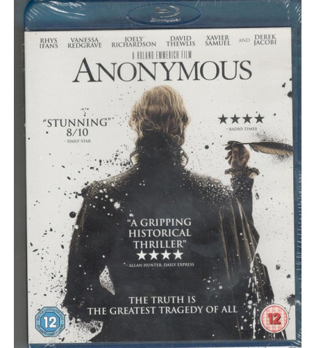 Anonymous Pelicula Blu-ray Original Sellada 