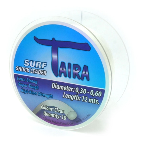 Salidas Chicotes Nylon Taira Surf 0,30/0,60mm 12 Mts 10 Uni 