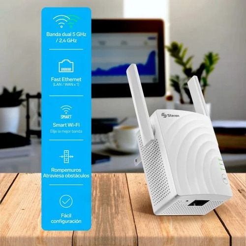 Com-8300 Repetidor Wi-fi Doble Banda 2,4 Ghz Y 5 Ghz A 40m