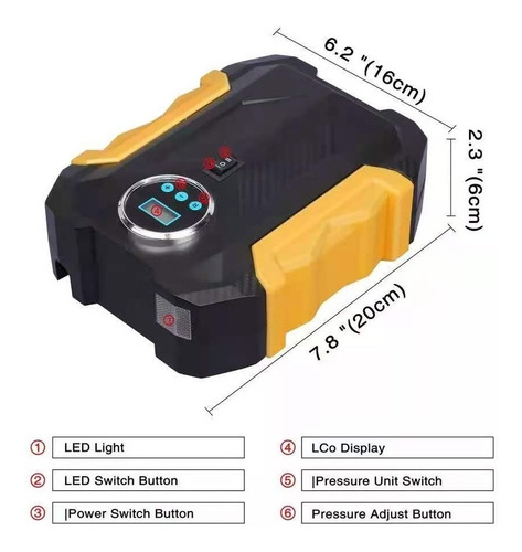 Compresor De Aire Calgary 12v Para Vehículos Neumaticos Etc