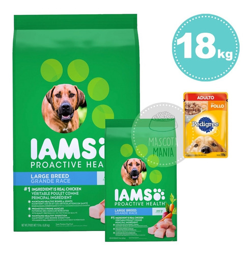 Iams De Eukanuba Adulto Razas Grandes 15kg +3kg + Reg Elecc