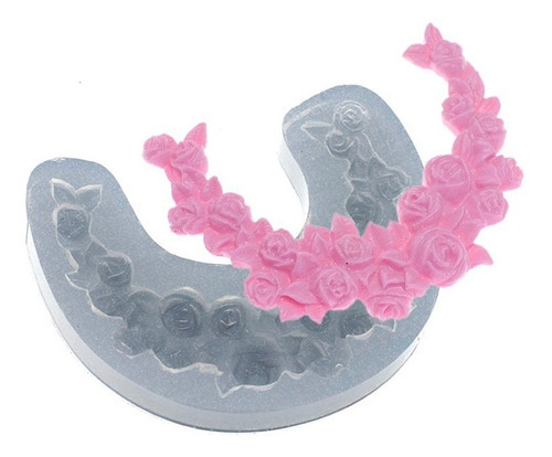 Molde De Silicone 473 - Ramo De Flores - Rosa - Flexarte