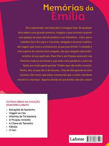Memórias Da Emília, De Lobato, Monteiro. Editora Lafonte, Capa Mole, Edição 1ª Edição - 2019 Em Português