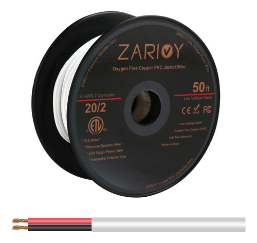 Zarivy Cable De Extensin De 2 Conductores De Calibre 20 De 5