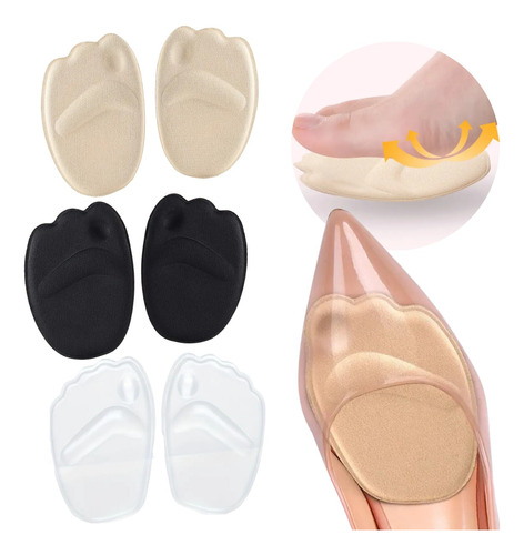 Set 3 Almohadillas Pie Adheribles Para Zapatos Cómodas