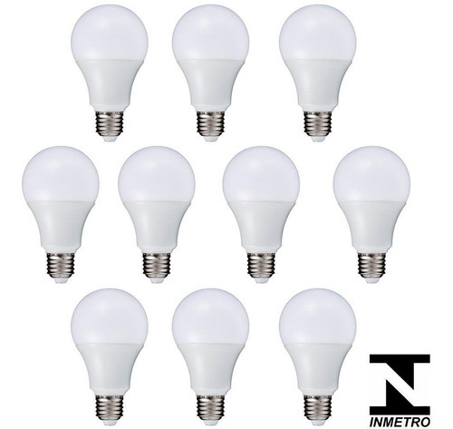 Lampada Bulbo Led 15w E27 (10 Unidades) Cor da luz Branco-frio