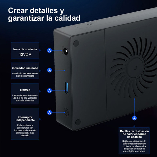 Carcasa Disco Duro Usb 3.0 Sata Case 3.5/2.5 Hdd Ssd
