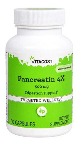 Vitamina Pancreatin 4x 500 Mg 50 Cápsulas 