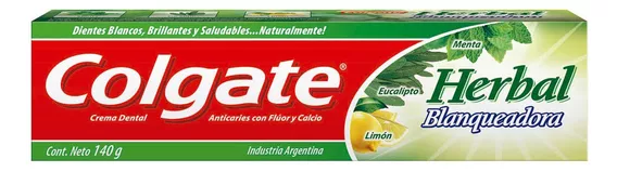 Pasta Dental Colgate Herbal Blanqueadora En Crema 140 g