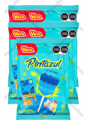 Pinta Azul Paleta 240 Pz Vero Fresa Frambuesa