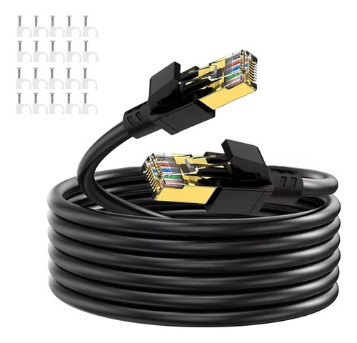 Cable Red Rj45 Ethernet Cat 8 Categoria 8 - 20 Metros