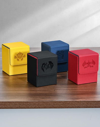 Caja De Almacenamiento De Lujo Para Yugioh, 100+, Negro Y Ro