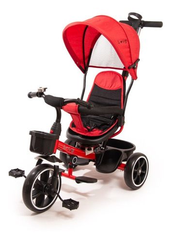 Imagen 2 de 6 de Triciclo Infantil Bebe Asiento Gira 360 Manija Direccional