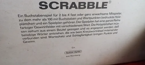 Juego De Mesa Scrabble Spear Spiel Original Alemán Vintage (Usado)