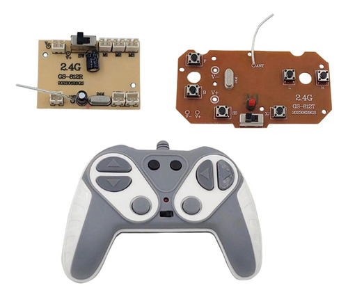 Placa Receptora Y Transmisor Rc Con Control Remoto, Gris Y