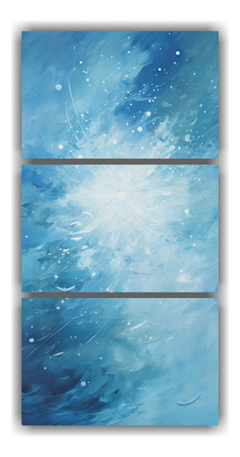 45x90cm Cuadro Abstracto De Una Tormenta De Nieve Flores