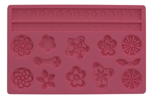 Molde De Silicona Para Flores Pasta De Goma Porcelana Fría