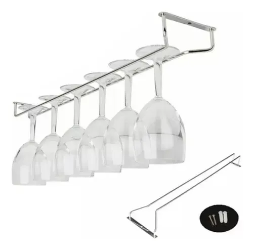 comprar Pack De 9 Colgadores De Copas Metal Cromado Organización Bar