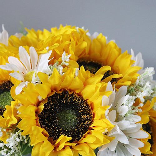 Boda Novia Mano Ramo Girasoles Margarita Para Fiesta