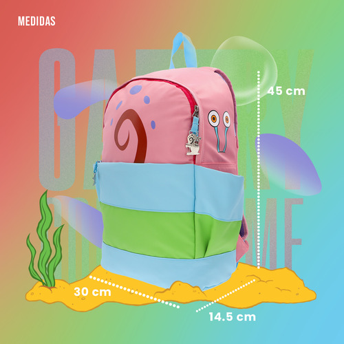 Mochila Bob Esponja Gary Reforzada Porta Notebook