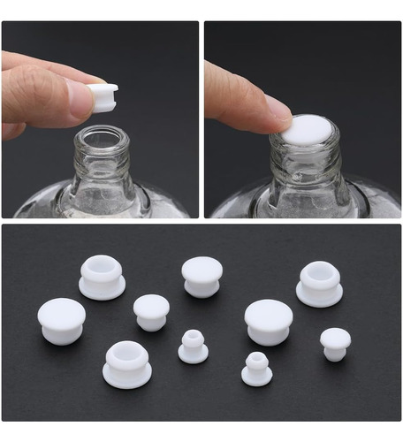24 Tapones De Silicona De 4 Tamaños Para Saleros Y Pimentero
