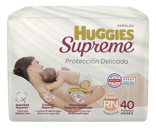 Pañal Huggies Supreme Etapa Rn Unisex