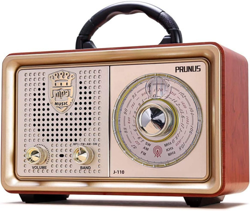 Radio Retro Mk110bt Estilo Vintage Am Fm Bluetooth Usb Tf
