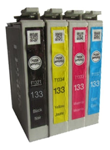 Pack Cartuchos Epson Originales 133 Para Tx235 Tx 420 Tx320