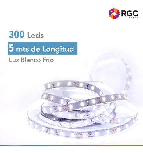 Imagen 3 de 8 de Tira Luces Led Rgb Autoadhesivas Con Transformador Exterior