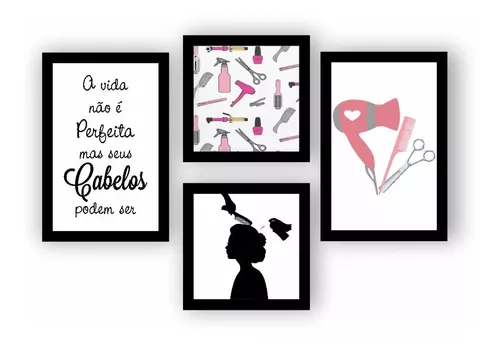 Kit Quadros Decorativos Salão de Beleza - Datela