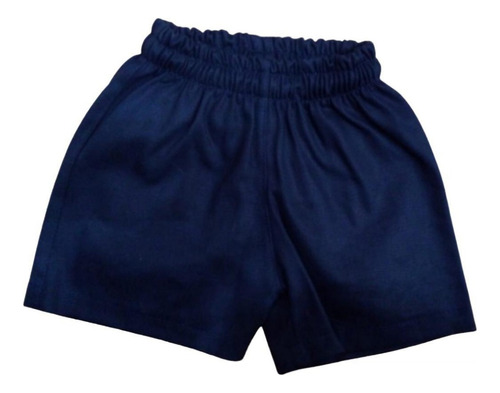 Short Escolar De Gabardina Liso Unisex Talles 4 Al 16 