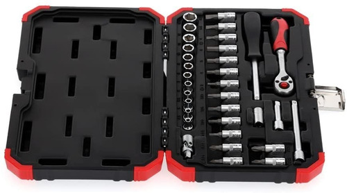 Imagem 5 de 6 de Jogo Soquete 1/4 De 4 A 13mm 33 Peças Gedore Red R49003033