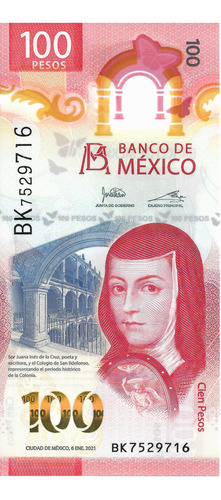 México Billete De Polímero 100 Pesos 2021 - Pick 134 - Unc