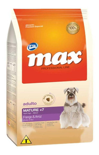 Ração Max Cães Mature 7+ Frango E Arroz 2kg