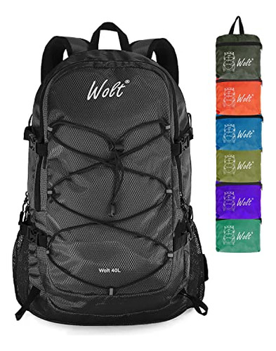 Mochila Senderismo 40l Impermeable Plegable Ligera, Viaje