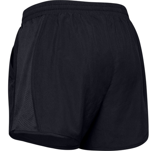 Imagen 2 de 2 de Short Under Armour Fly By Running De Dama Negro
