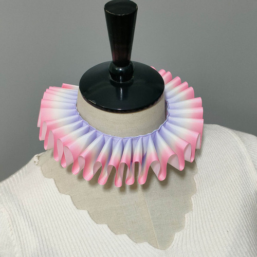 Cuello Falso Renacentista Con Volantes Para Mujer
