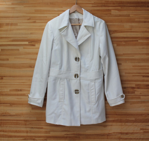 Casaco Feminino Branco Inverno 100% Lã Botões Tam G Novo | Mercado Livre