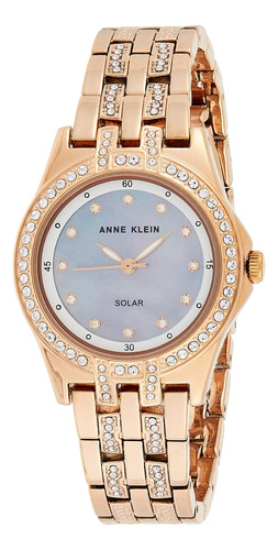 Reloj Mujer Solar Con Acento De Cristal De Alta Calidad