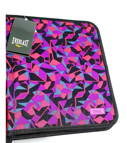 Carpeta Estampada Everlast N3 Forrada Con Cierre 3 Anillos