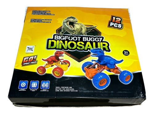Imagen 4 de 8 de Auto Dinosaurio Jurassic Pull Back C/ Suspensión Monster 4x4