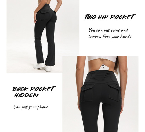 Leggings Deportivos Para Mujer, Piernas Anchas, Elásticos, P