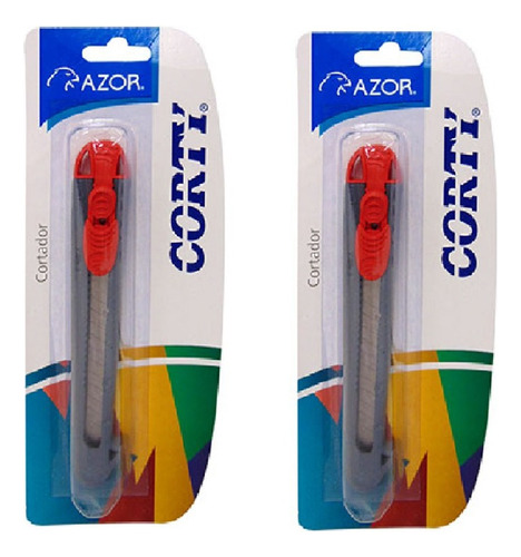 Cutter Corty Chico Punta Flecha Paquete Con 5 Piezas