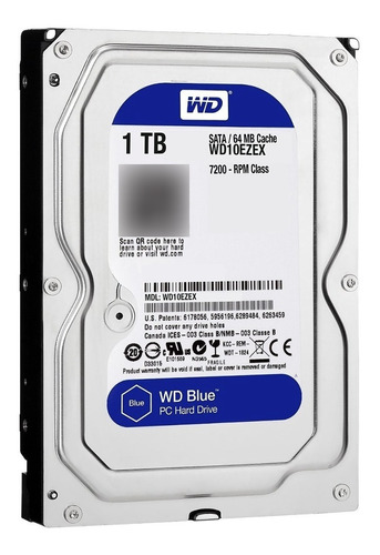 Disco Rigido Wd Pc Western Digital 1tb 7200rpm 64mb Sata