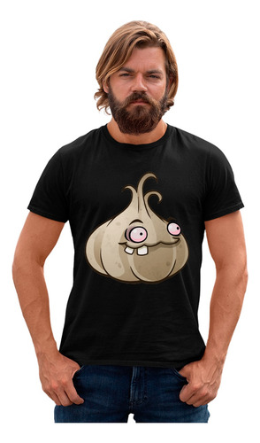 Playera Panda Negra Plantas Vs Zombies De Ajo Oferta