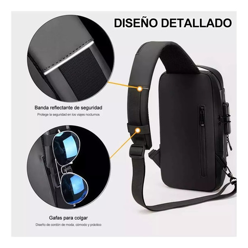 Mochila Impermeable Bolsos Para Hombre Antirrobo Con Carga Bolso Para Hombre Mochila Cruzada Mochilas De Viaje Mochila Para Viaje