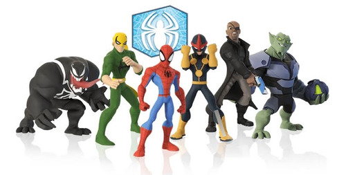 Disney Infinity Marvel 6 Figuras Spider-man Y Más