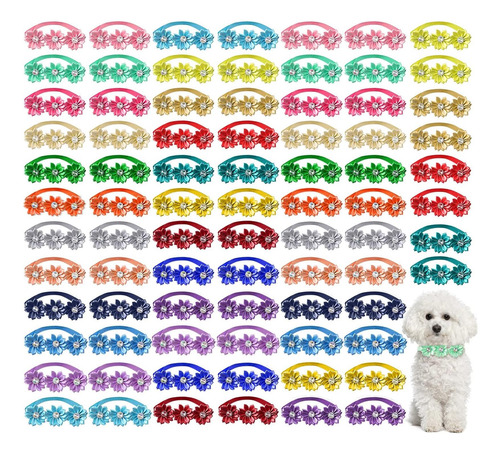 Reginario 80 Pcs Dog Bowtie Flower Collar Accesorios Para De Multicolor.